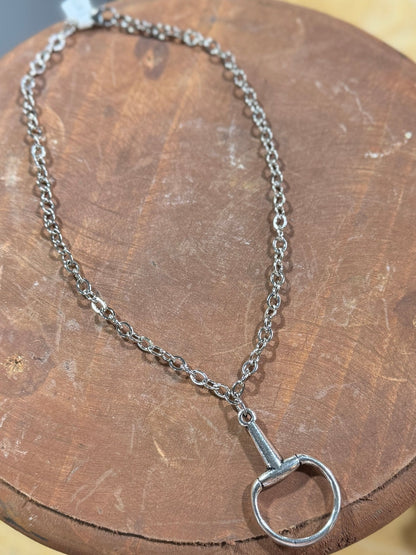 Silver Bit Necklace - Cowgirls & City Chics