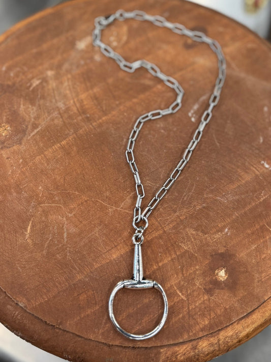 Silver Bit Paperclip Necklace - Cowgirls & City Chics