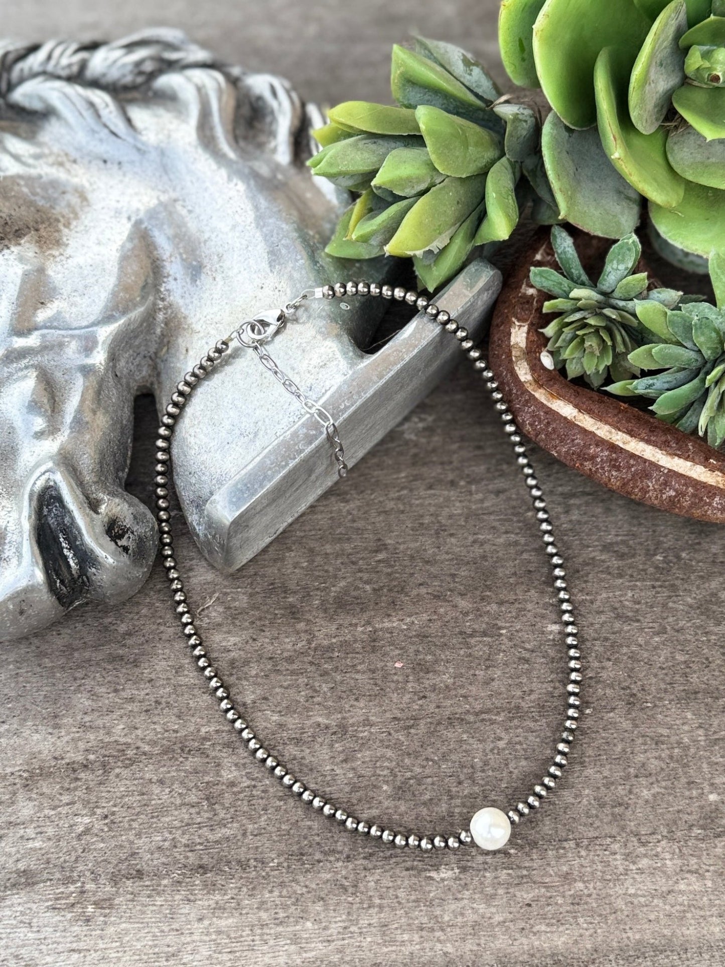 Simple Pearl Necklace - Cowgirls & City Chics