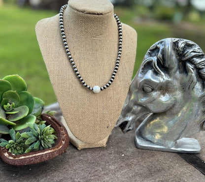 Single Pearl Faux Necklace - Cowgirls & City Chics