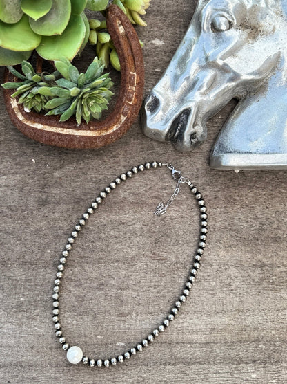Single Pearl Faux Necklace - Cowgirls & City Chics