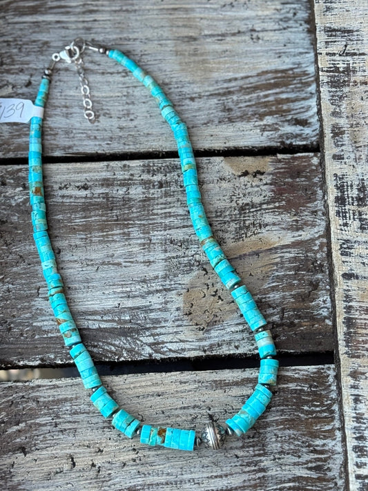 Single Stamped Pearl Kingman Necklace - Cowgirls & City Chics