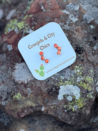 Small Curved Spiny Oyster Earrings - Cowgirls & City Chics