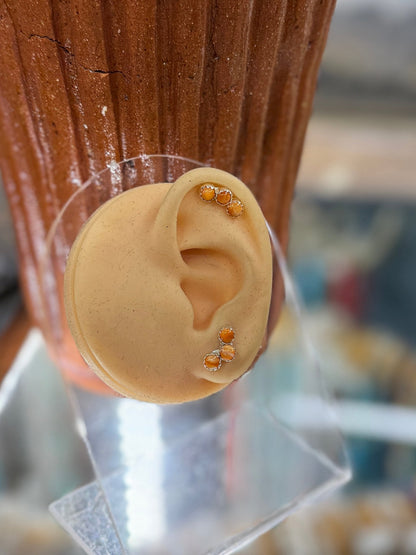 Small Curved Spiny Oyster Earrings - Cowgirls & City Chics