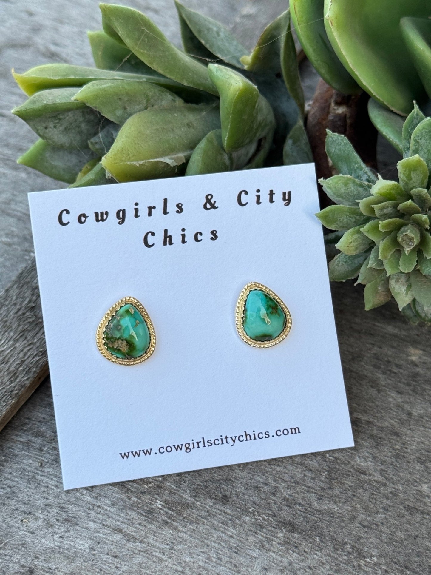 Sonoran Gold Stud Earring {Delta} - Cowgirls & City Chics
