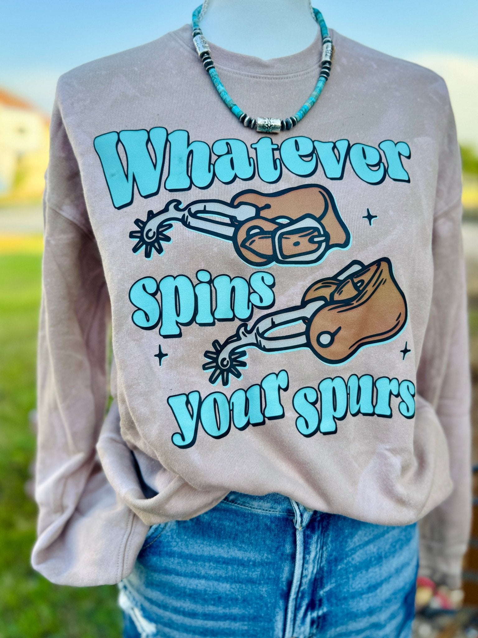 Spins Your Spurs Pullover - Cowgirls & City Chics