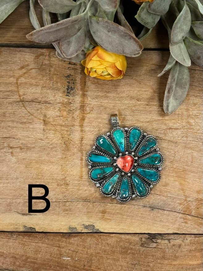 Spiny Heart Kingman Pendent - Cowgirls & City Chics