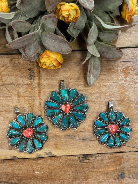 Spiny Heart Kingman Pendent - Cowgirls & City Chics