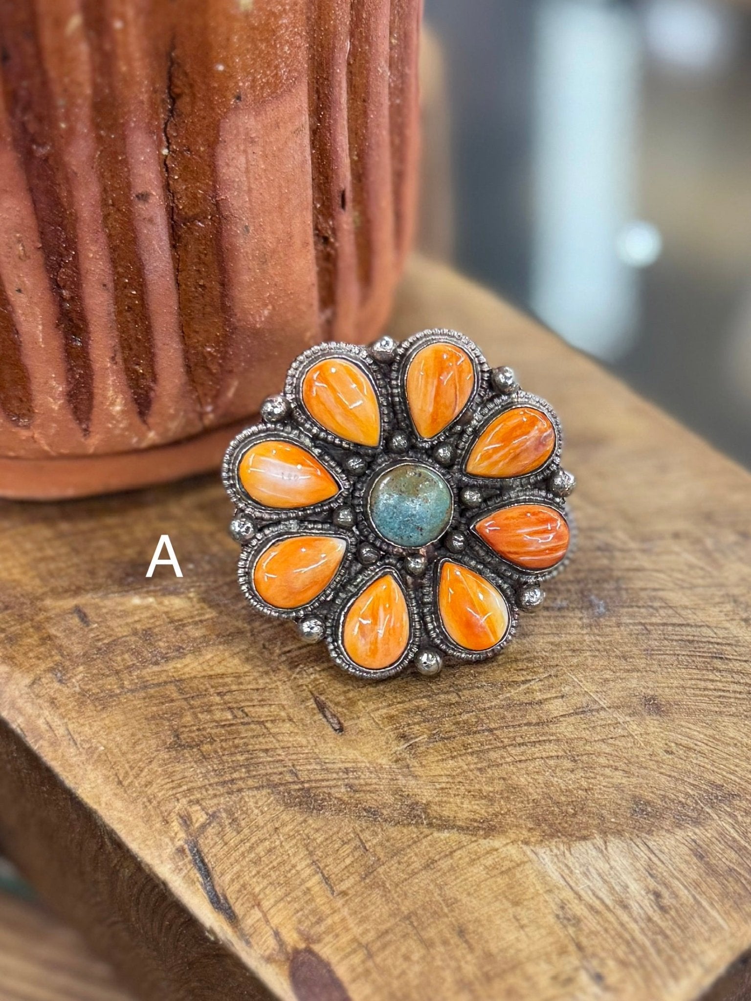 Spiny Oyster & Kingman Ring - Cowgirls & City Chics