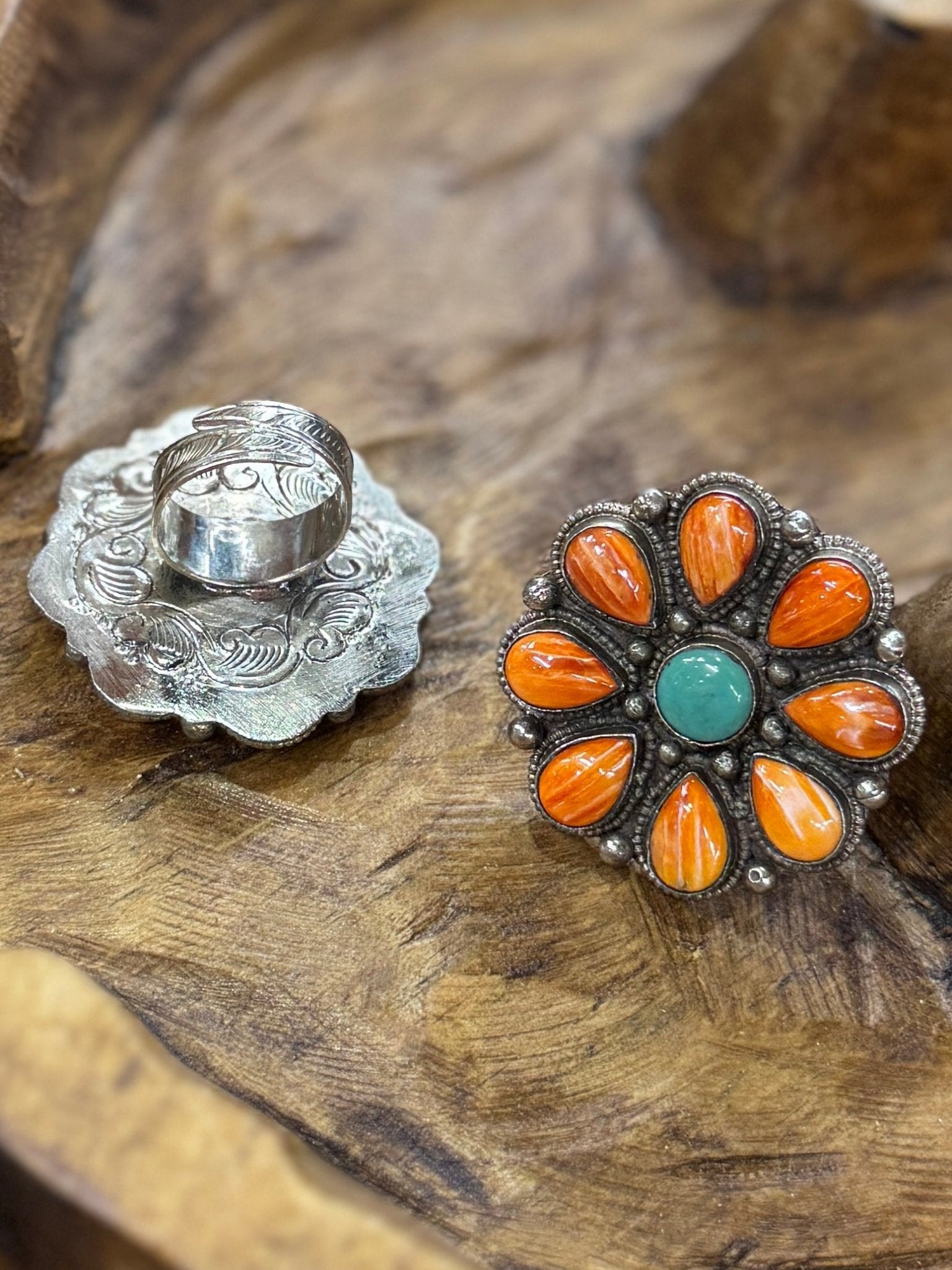 Spiny Oyster & Kingman Ring - Cowgirls & City Chics