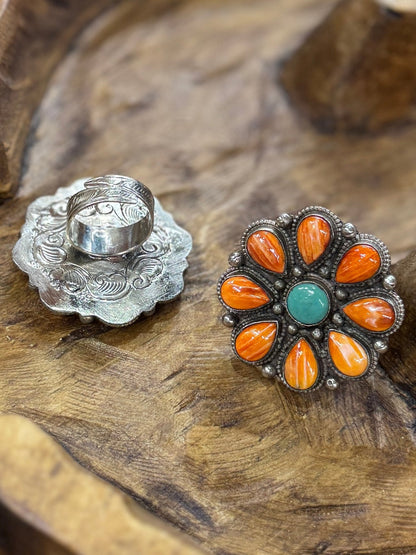 Spiny Oyster & Kingman Ring - Cowgirls & City Chics