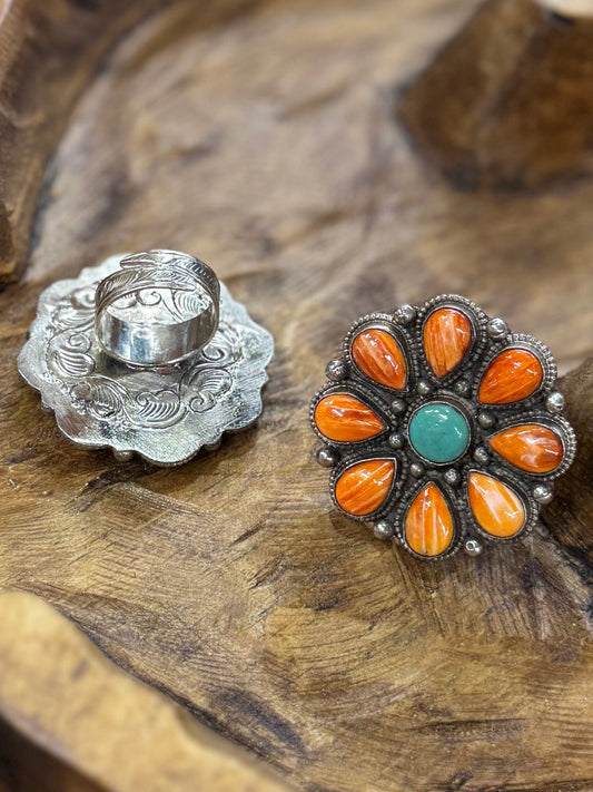 Spiny Oyster & Kingman Ring - Cowgirls & City Chics