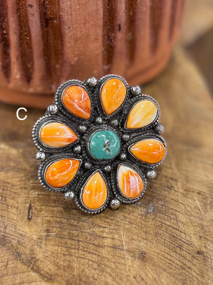 Spiny Oyster & Kingman Ring - Cowgirls & City Chics