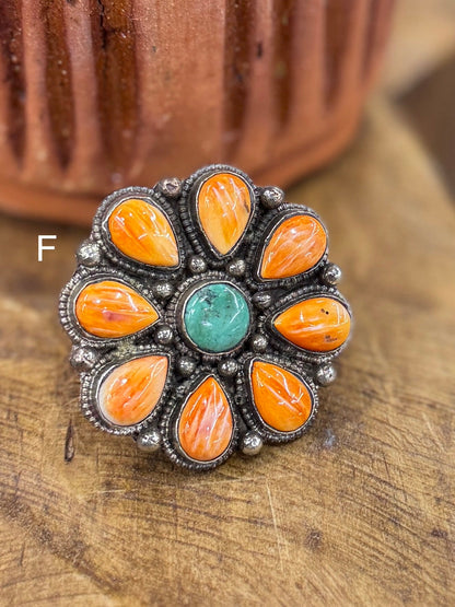 Spiny Oyster & Kingman Ring - Cowgirls & City Chics