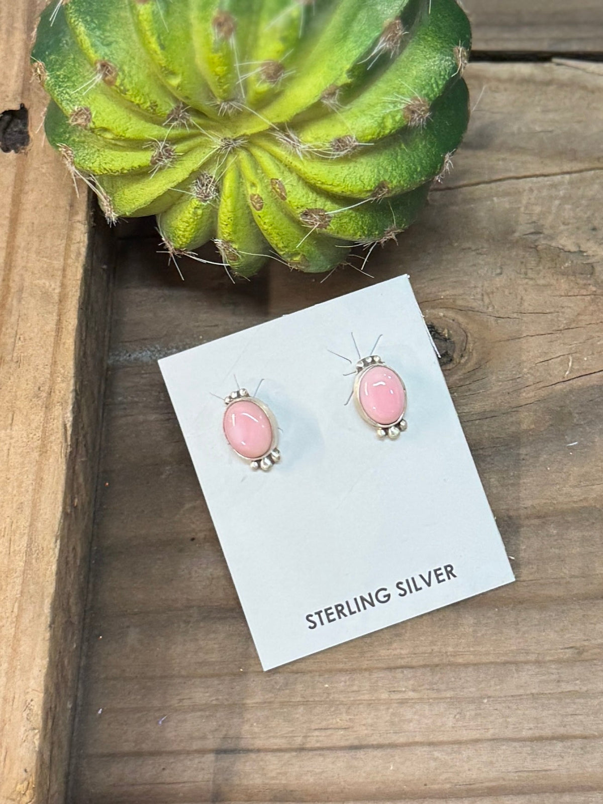 {Star} Pink Conch Silver Stud Earrings - Cowgirls & City Chics