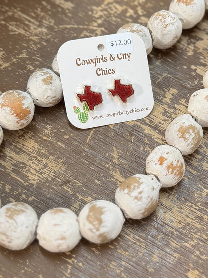 State Of Texas Earrings - Cowgirls & City Chics