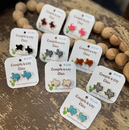State Of Texas Earrings - Cowgirls & City Chics