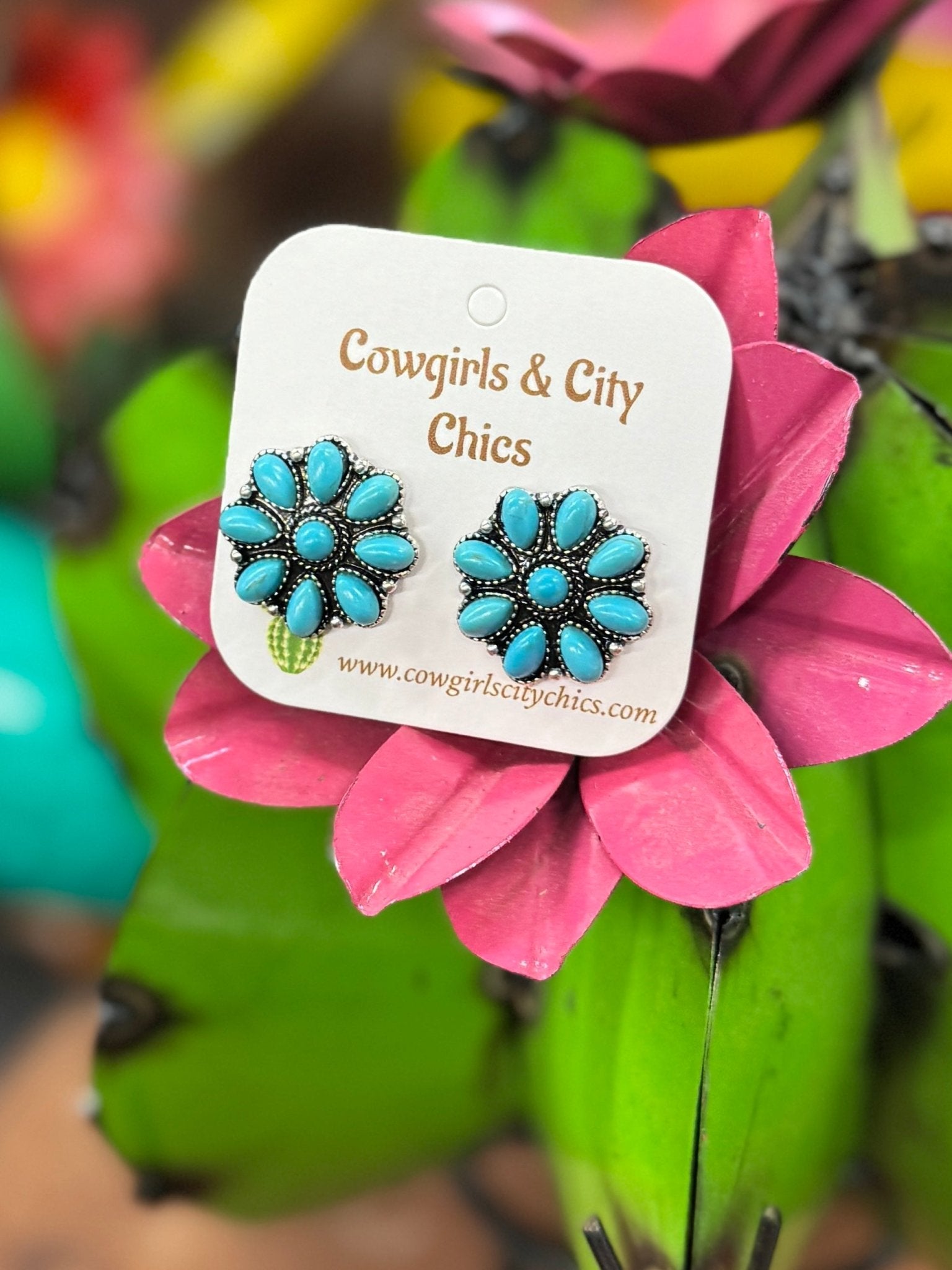 {Stella} Round Cluster Earrings - Cowgirls & City Chics