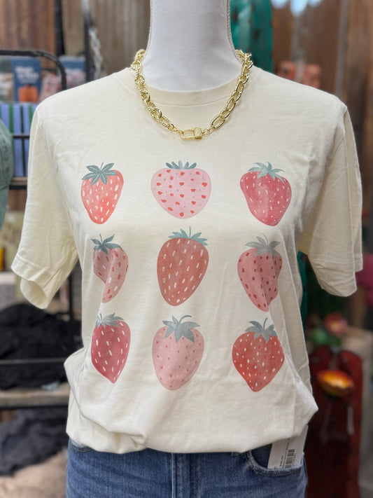 Strawberry Tee - Cowgirls & City Chics