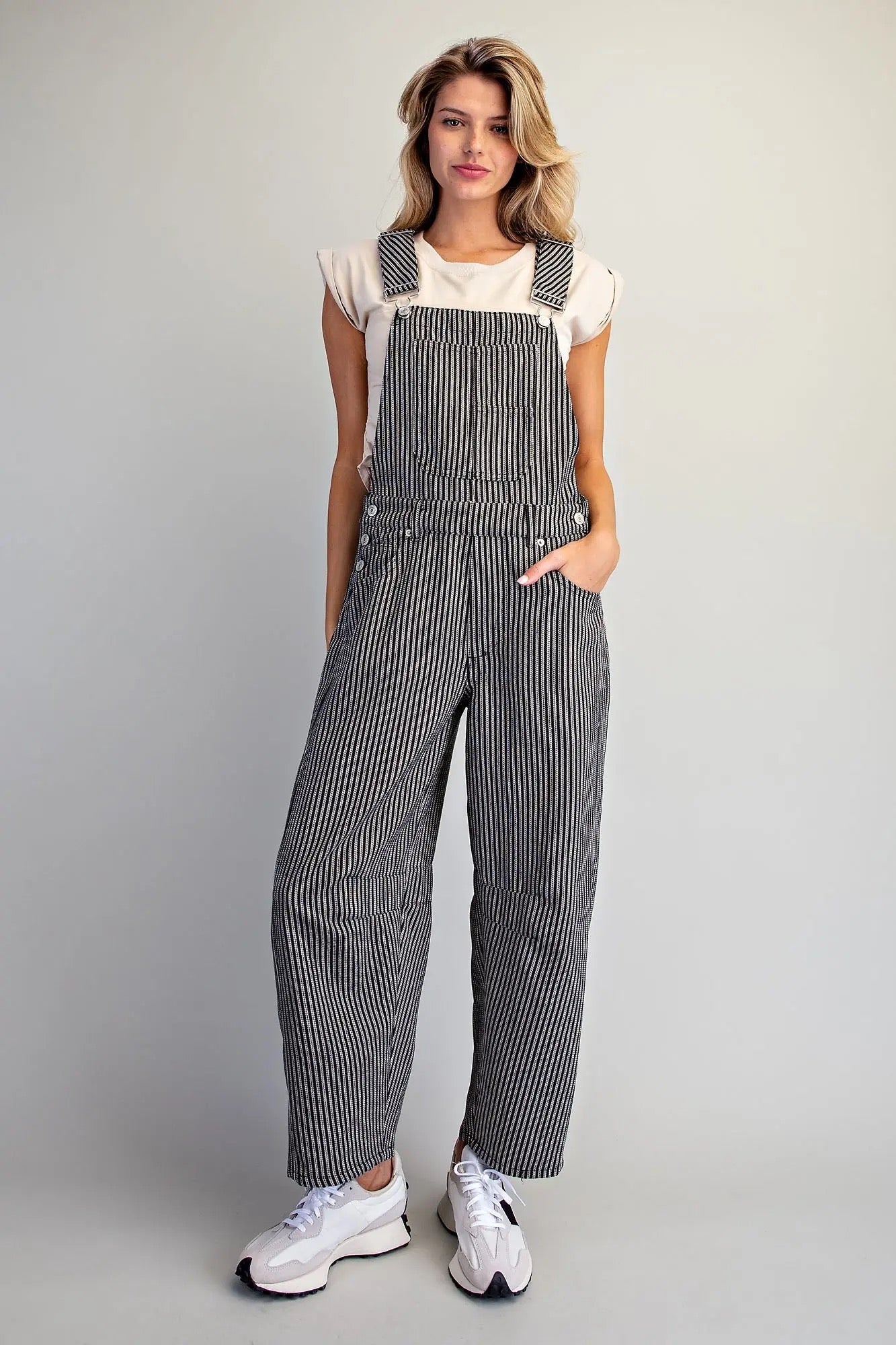 Stripe Denim Overalls - Cowgirls & City Chics