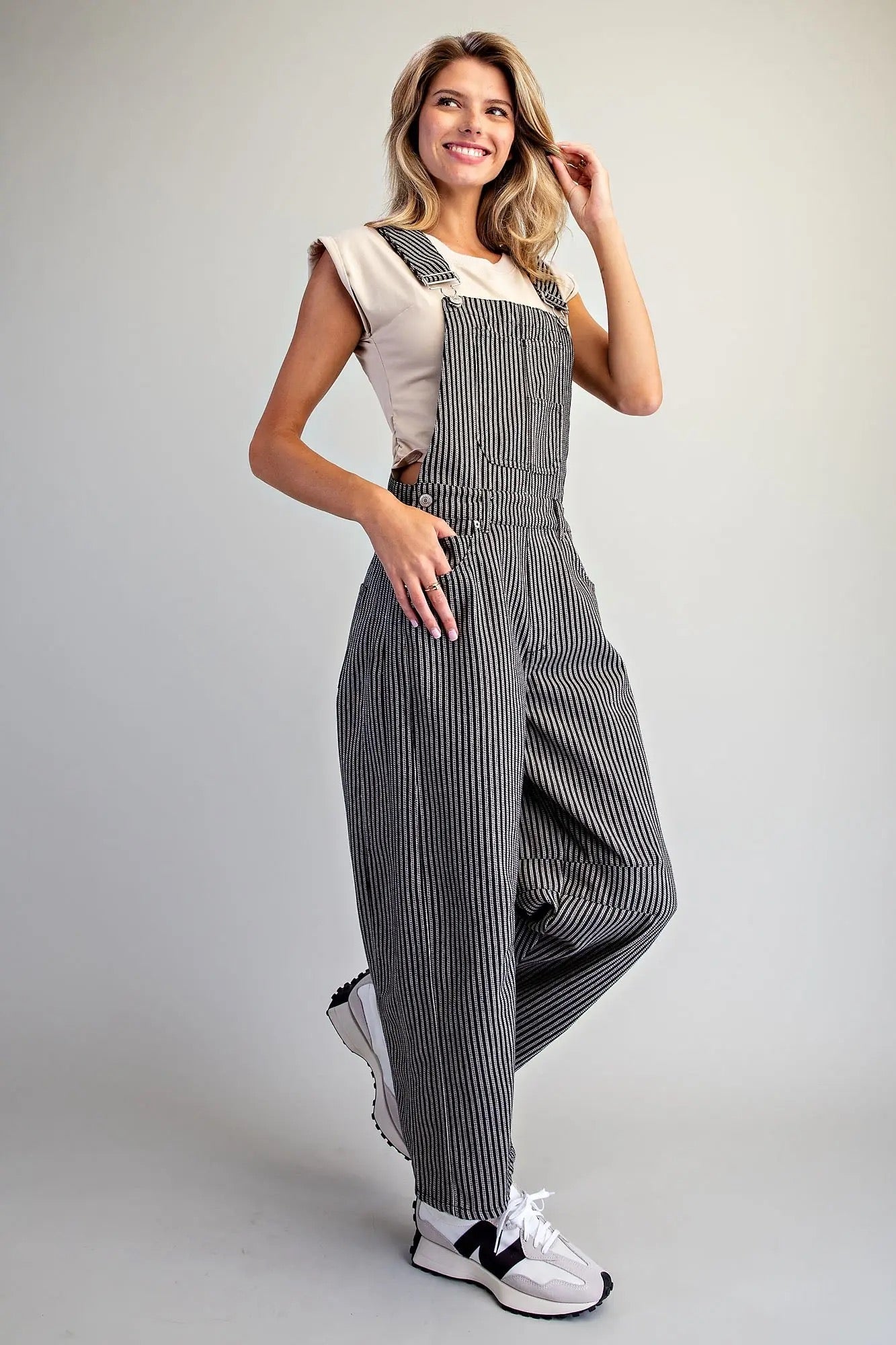 Stripe Denim Overalls - Cowgirls & City Chics
