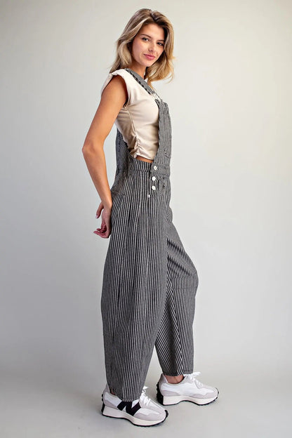 Stripe Denim Overalls - Cowgirls & City Chics
