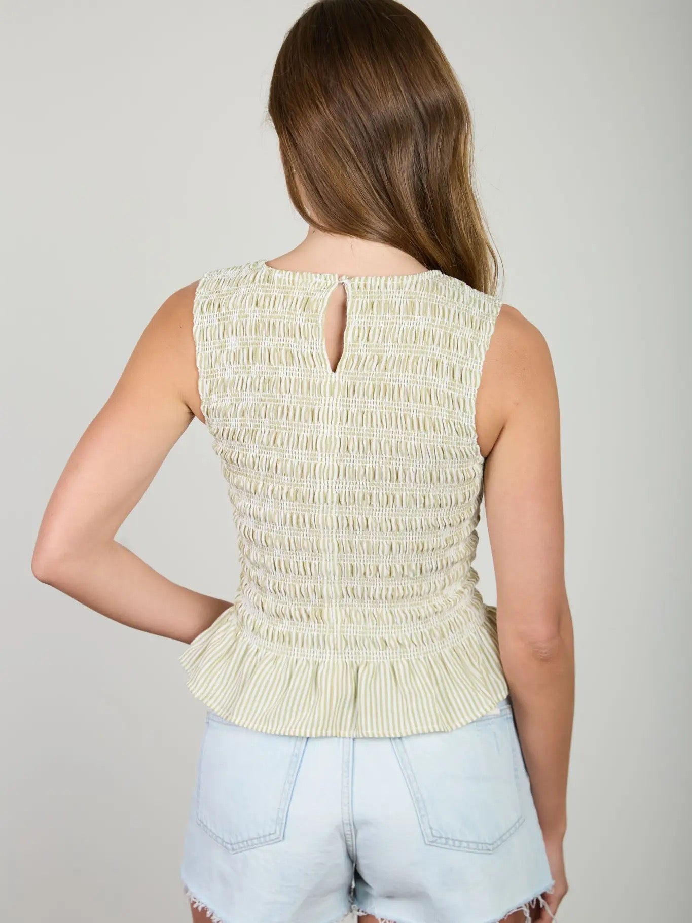 Stripe Sleeveless Smock Top {GRE} - Cowgirls & City Chics