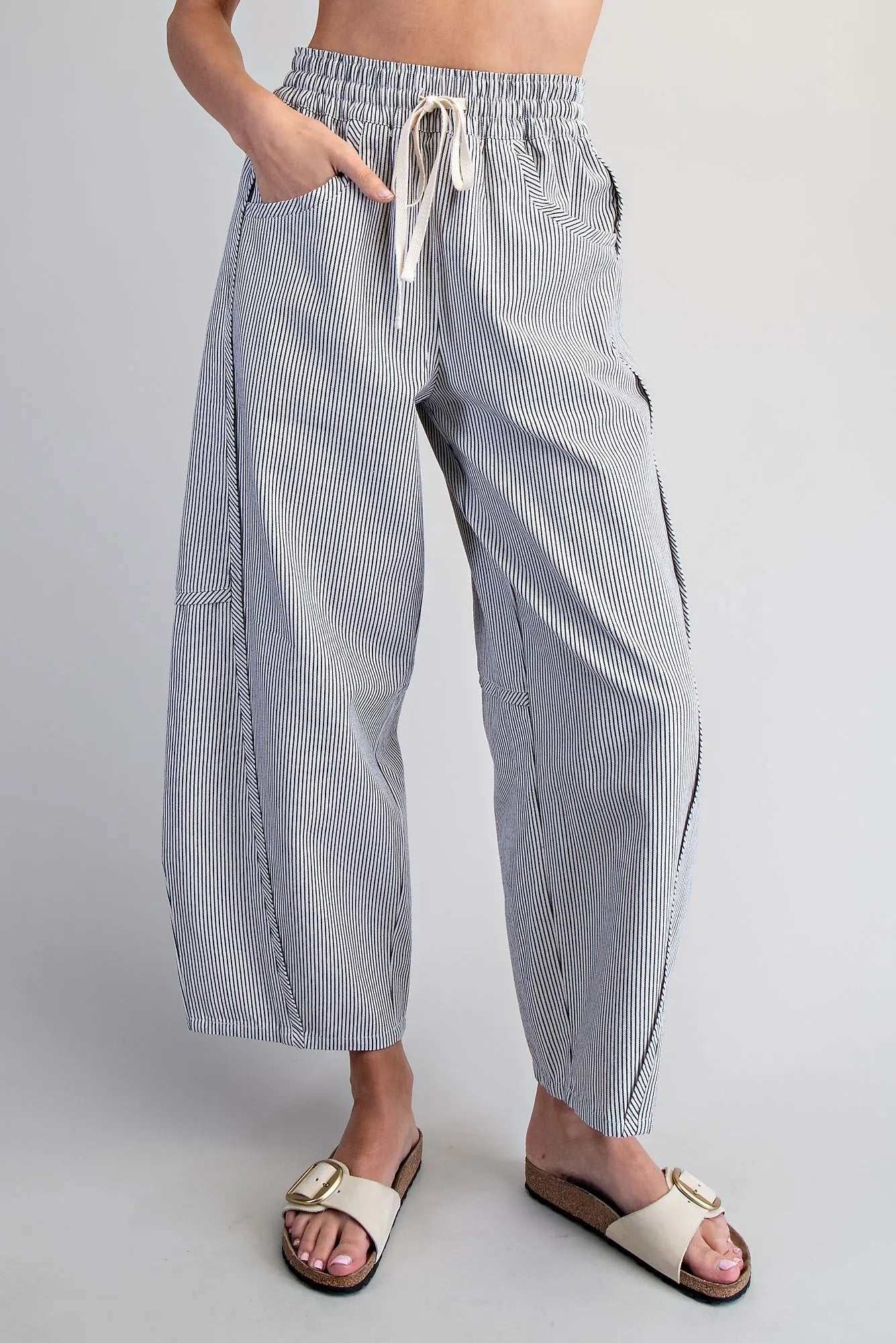 Stripe Waistband Pants - Cowgirls & City Chics