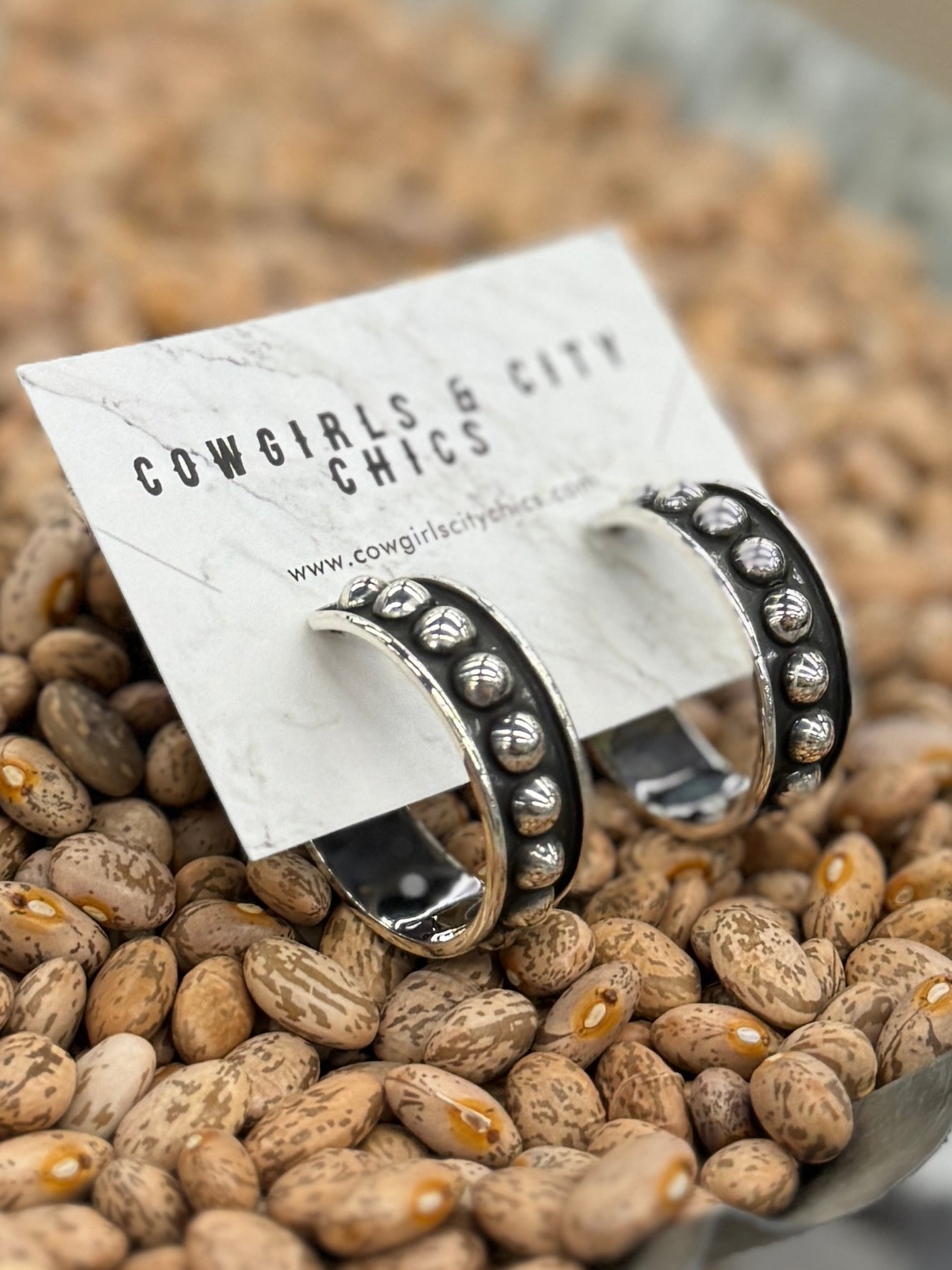 Stud Hoop Earrings - Cowgirls & City Chics