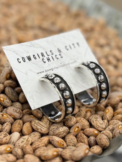 Stud Hoop Earrings - Cowgirls & City Chics