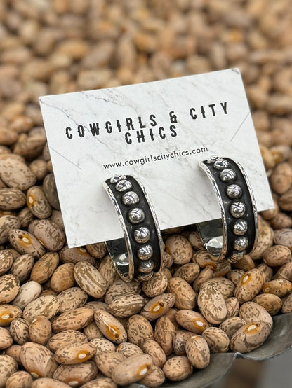 Stud Hoop Earrings - Cowgirls & City Chics