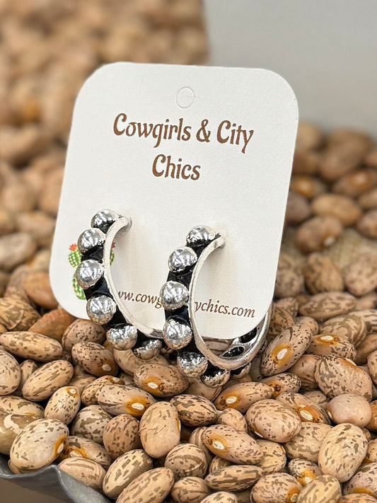 Stud Hoop Earrings - Cowgirls & City Chics