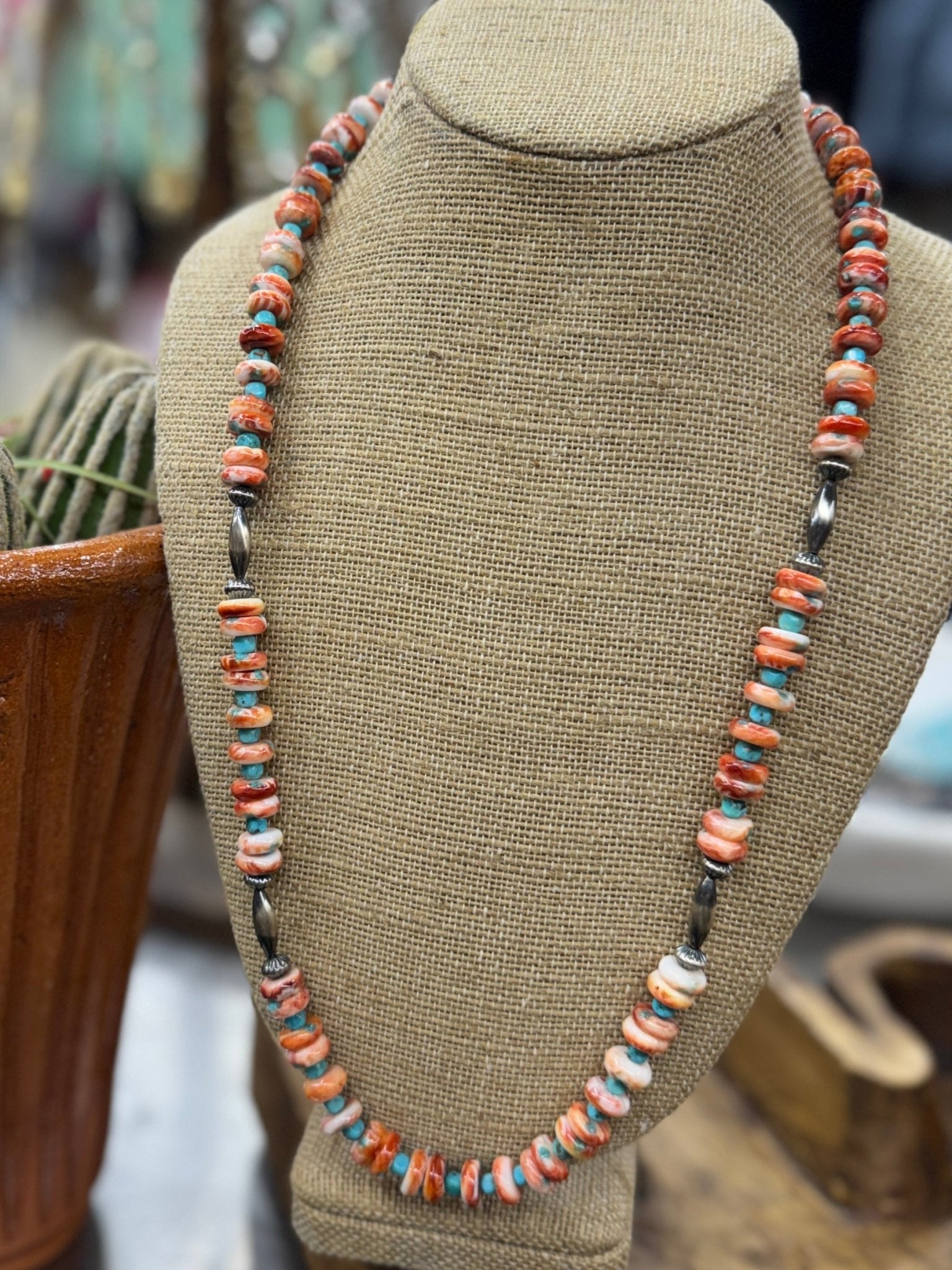 {Sunset} Spiny & Kingman Necklace - Cowgirls & City Chics