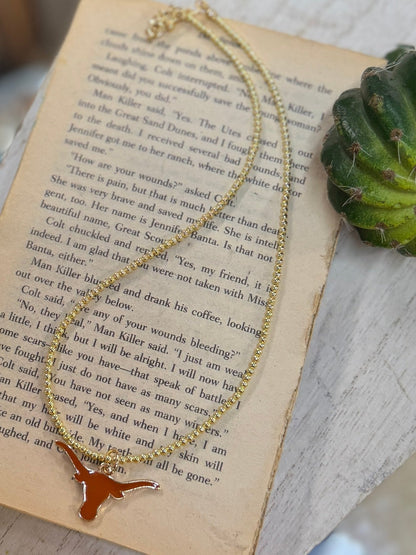 Texas Longhorn Pendent Necklace - Cowgirls & City Chics