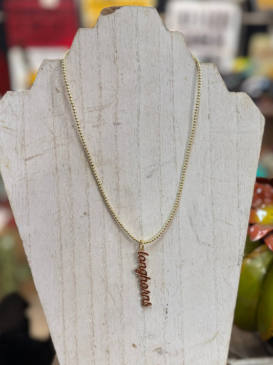 Texas Longhorns Pendent Necklace - Cowgirls & City Chics