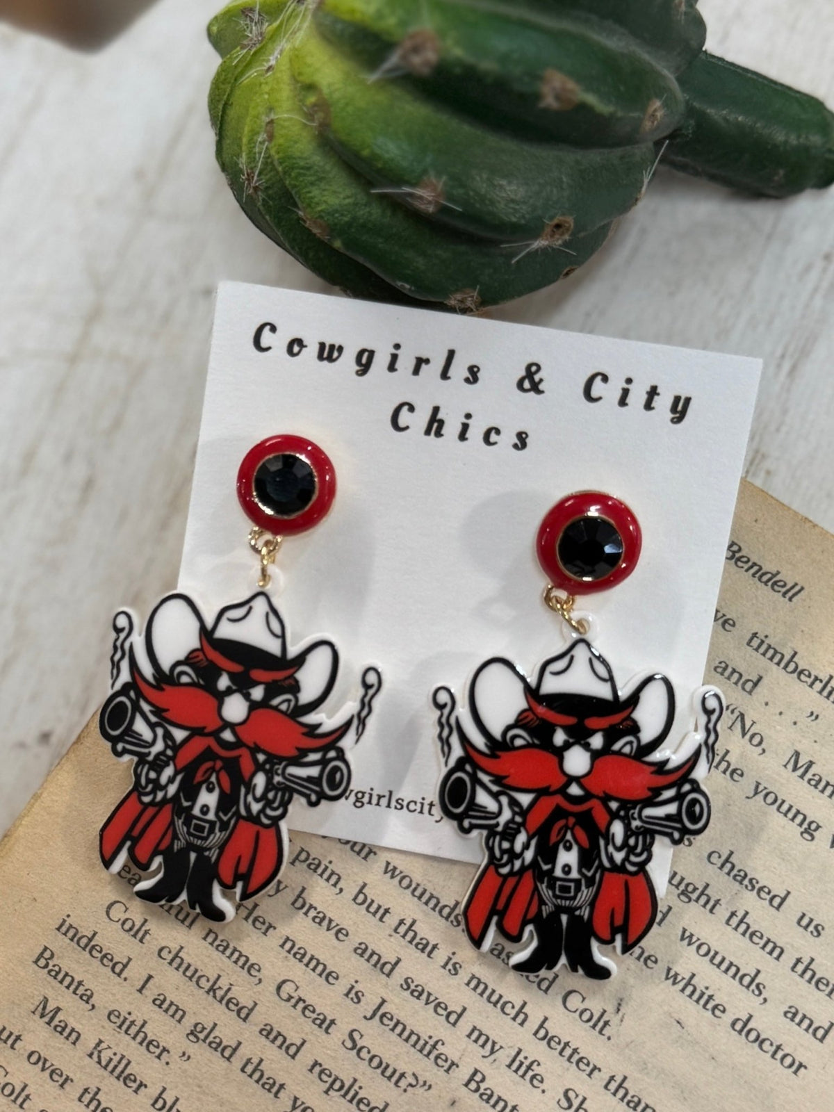 Texas Tech Raider Red Earrings - Cowgirls & City Chics