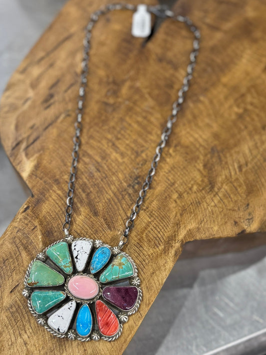 The {Spring} Multi - Color Cluster Necklace - Cowgirls & City Chics