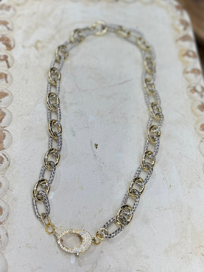 {Tiffany} Two - Tone Chain Necklace - Cowgirls & City Chics