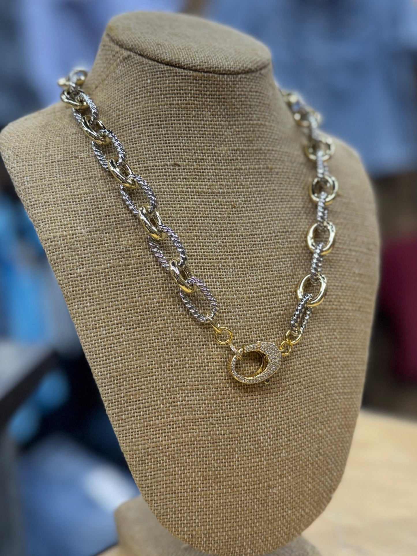 {Tiffany} Two - Tone Chain Necklace - Cowgirls & City Chics