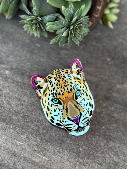 Tiger & Leopard Head Print Hair Claw Wild Animal - Cowgirls & City Chics