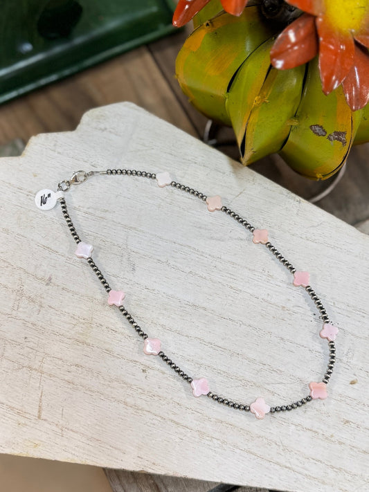{Tori} Pink Conch & Pearl Necklace - Cowgirls & City Chics