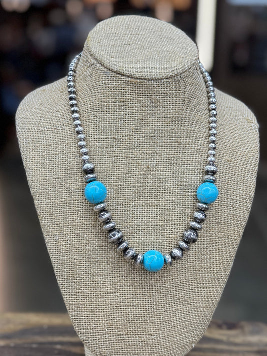 TQ & Pearl Plain Necklace - Cowgirls & City Chics
