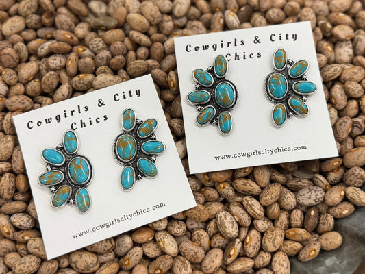 TQ Side Cluster Earrings - Cowgirls & City Chics