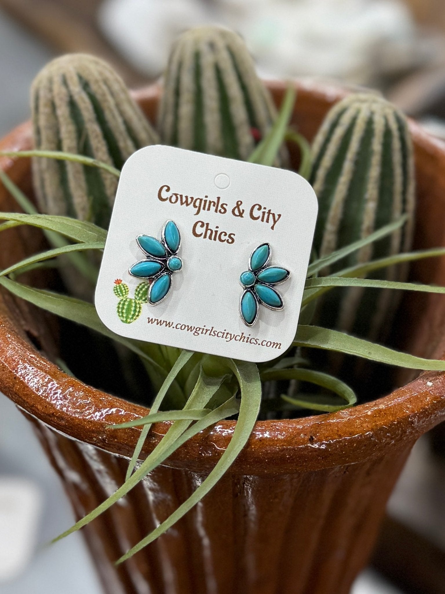 TQ Side Cluster Earrings - Cowgirls & City Chics