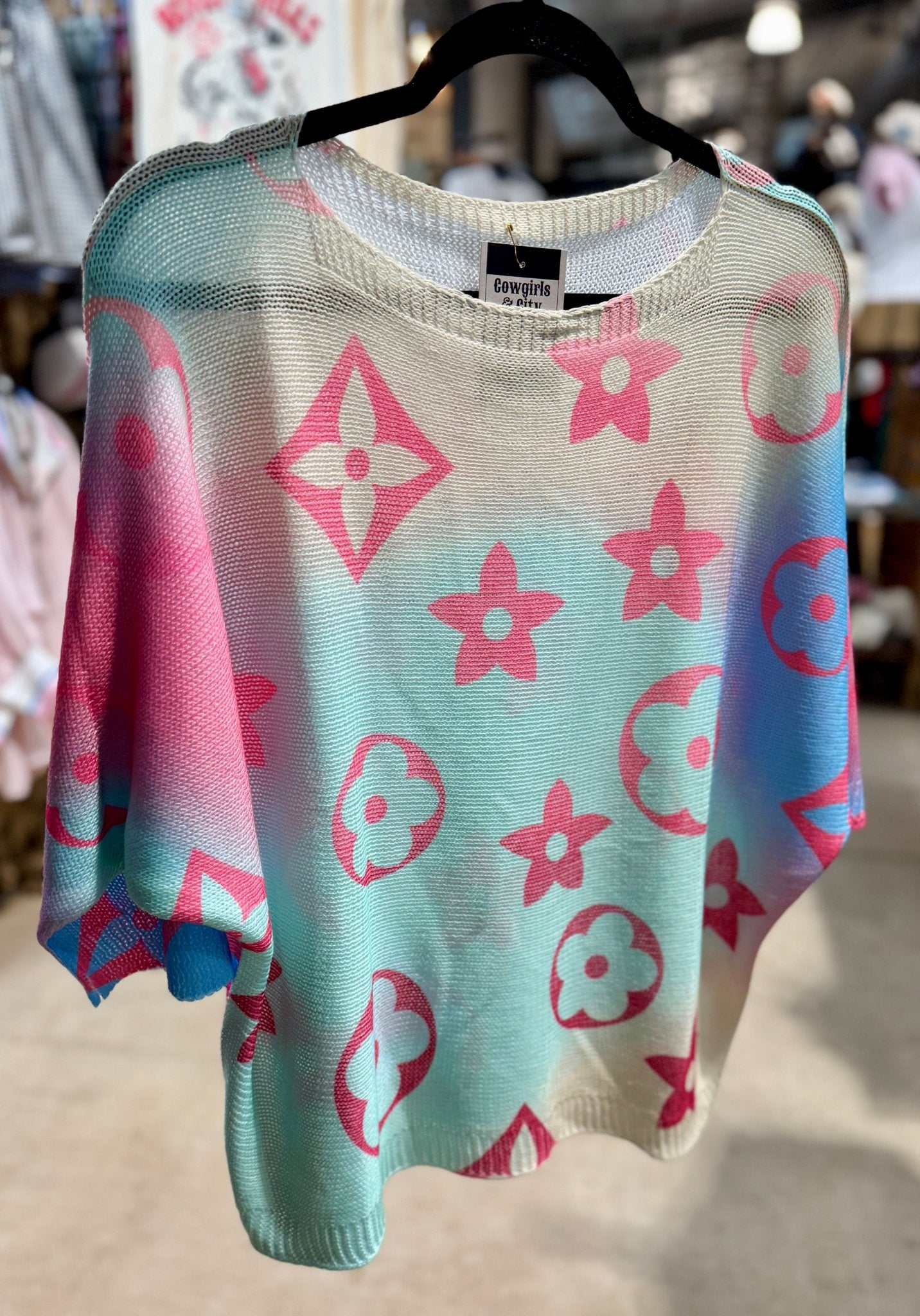TQ/Pink {Designer} Knit Top - Cowgirls & City Chics