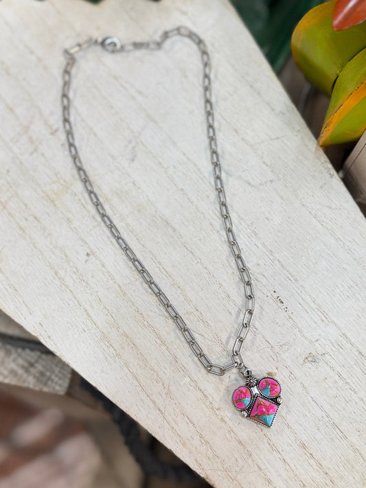 TQ/PNK Small Pendent Necklace - Cowgirls & City Chics
