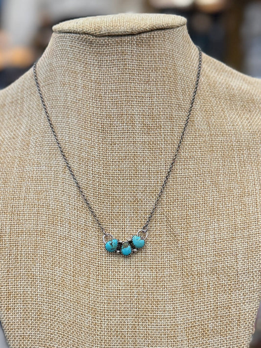 Triple Drop Kingman Necklace - Cowgirls & City Chics