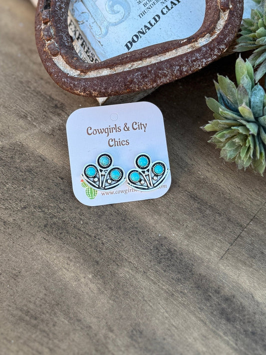 Triple Hoop Stud Earring - Cowgirls & City Chics
