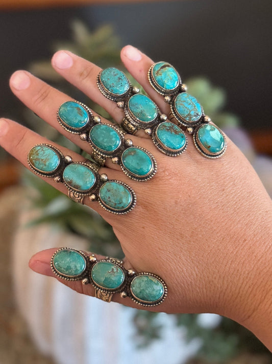 Triple Kingman {Ryan} Ring - Cowgirls & City Chics
