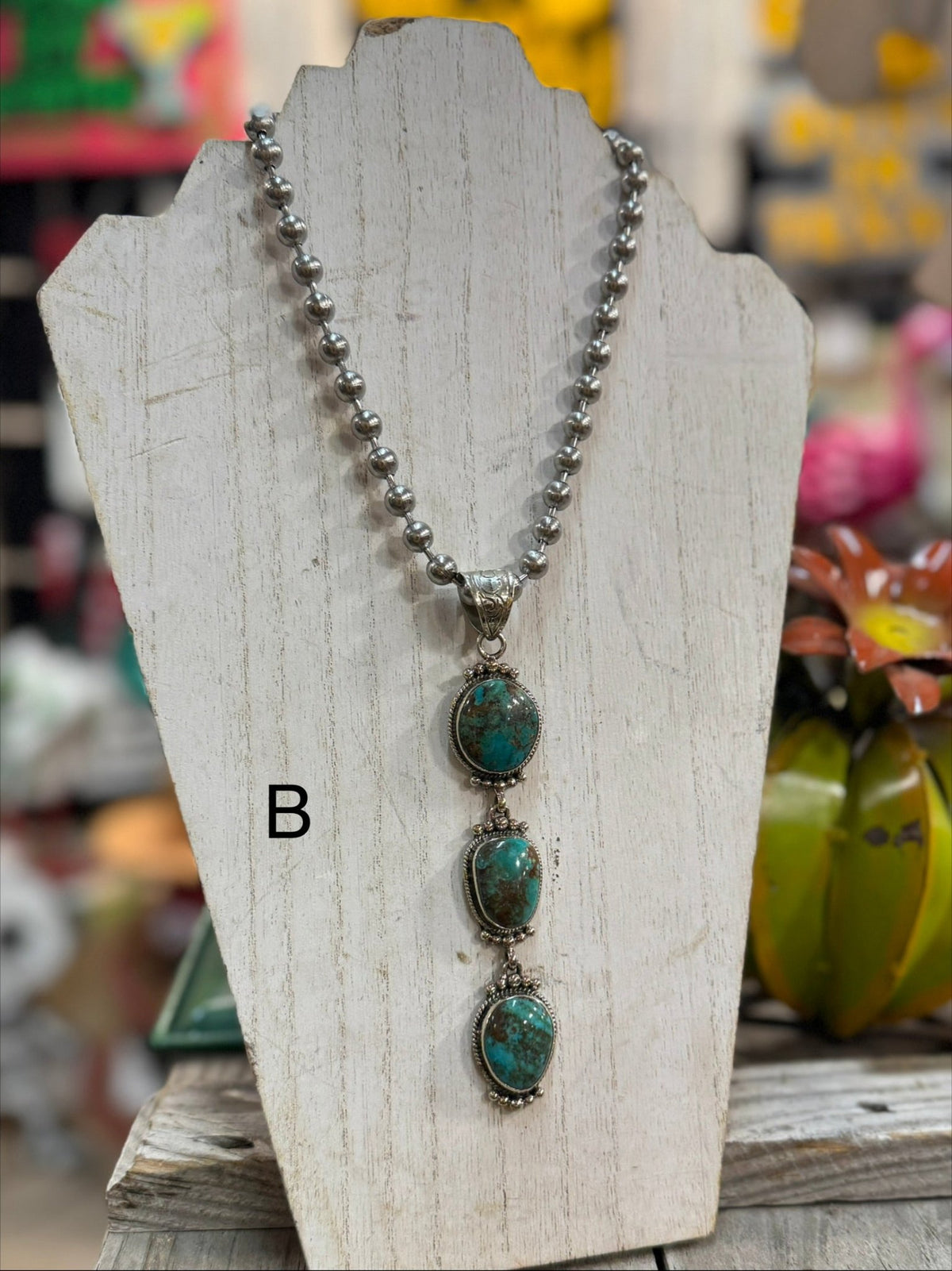 Triple Kingman Stone Pendent - Cowgirls & City Chics